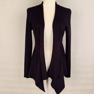 JW Style Black Open Cardigan Medium